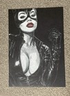 Original Catwoman Art Pastel   Charcoal Drawing A3  not A Print 