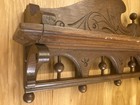 Awesome Antique Oak Shelf 12x31    With Ball   Stick Fretwork 4    Deep Ends Today