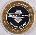 Las Vegas Palace Station Silver Casino Gaming Token - Marilyn Monroe 