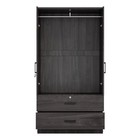 Pemberly Row Wood 2-door Wardrobe Armoire With 2-drawers Tobacco