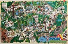 1990 Six Flags Magic Mountain Vintage Amusement Theme Park Souvenir Map Flat Map