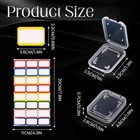 20pcs Clear Sd Card Holder  Plastic Memory Card Case With Colorful Label Stic   