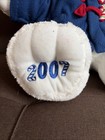 Dan Dee 2007 Kmart Collectible Christmas Teddy Bear White Plush Blue Snowman