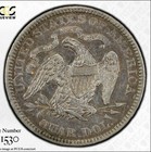 1876 Seated Liberty Quarter 25c - Pcgs Xf45 - Great Eye Appeal   185 Price Guide