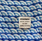 Mosmann Men s Swim Trunks S Blue white Geometric Elastic Waist Drawstring