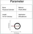 Mid Mod Perpetual Calendar With Magnetic Markers In Black And Red Color Scheme