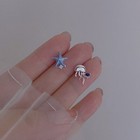 Fashion Asymmetrical Starfish Shell Stud Earrings Women Jewelry Beach Gift New