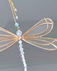 Iridescent Crystal Gold Dragonfly Sun Catcher Suncatcher Window Sun Hanging New