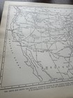 Antique 1935 Map Railroads Of Usa 11x14