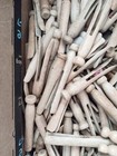 Vtg Lot Of 50 Round Head Wooden Clothes Pins Weathered Condition Laundry Crafts