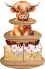 Highland Cow Cupcake Stand Highland Cow Birthday Party Cardboard Cupcake Hold   