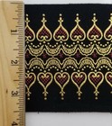3 5  Faux Suede With Metallic Jacquard Trim - 8 Continuous Yards 