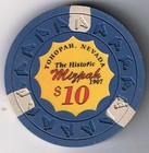 Mizpah Hotel  10 00 Error Casino Chip Tonopah Nevada