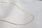 18k Gold Plated Italian 925 Sterling Silver 1mm Box Chain Necklace 16 -30 