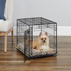 Cage Pet Dog Cat Animal Crate Kennel Folding Tray Metal Pen Door Leak-proof Pan