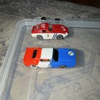 Ho Scale Slot Cars Lot Of 8 Assorted Racing Cars W  Plastic Storage Case