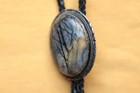 Vintage Beautiful Handmade Sterling Silver Agate   Native American Bolo Tie