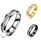 Men women Cz Couple Stainless Steel Wedding Rings Titanium Engagement Band Rings