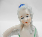 Vintage Victorian Lady Porcelain Pincushion Half Doll  5022  Made In Germany