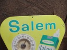 Vintage Mid-century Salem Cigarettes Metal Triangle Thermometer Tobacco Sign