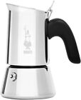 Bialetti Venus 2 Cup Stainless Steel Stovetop Coffee Maker Moka Pot Free Express