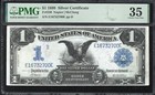 1899  1 Silver Certificate  black Eagle  Pmg 35 Fr 230 One Dollar Bill 32700