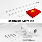New G128 Ussr Flag   Flagpole  6ft Silver Pole And 3x5ft Printed 150d Flag