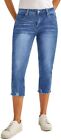 Luvamia Jean Capri Pants For Women High Waisted Ripped Skinny Jeans Leggings  M