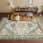 Abstract Area Rug Washable Rug Non-slip Backing Low Pile For Living Room Decor