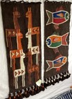 2 Vintage 1980s Folklore Olga Fisch Wall Tapestry Quito Ecuador Mcm Fish 35   x17   
