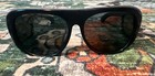 Vintage Sunglasses 80 s 90 s Black Military Style Frame Blinders Made In Korea