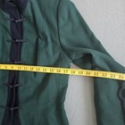 Vtg Steampunk goth whimsigoth military Women s Jacket Dk Green Navy Blue Trim Sm