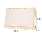 15 5  Wood Necklace Stand With Velvet Mat  Tabletop Display Holder  beige 
