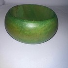 Chunky Green Bangle Bracelet Wood Statement Boho Bohemian Fashion Jewelry