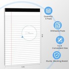 6 Pack Notepads 5x8  White  Small Legal Pads  Perforated Notebook 6