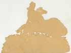 Victorian Die-cut Chromolithograph Embossed Scrap Indians Hunt Buffalo Nice 1