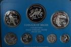 1975 Coinage Of Belize Solid Sterling Silver 8 Coin Proof Set Franklin Mint