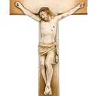 Large Vintage Cast Metal Casket Crucifix