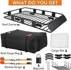 Waterproof 64  X 39  Rooftop Cargo Carrier Basket With Cargo Carrier Bag For Suv