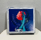 Vtg Bourjois Evening In Paris Perfume Gift Set Box Cobalt Blue Glass Bottles 3pc