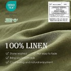  100  Linen Duvet Cover Set 3pcs Basic Style Natural 3pc Set - King Olive Green