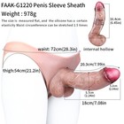 Wearable Penis Sleeve Extender enlarger For Men Silicone Realistic Hollow Pants