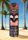 Set Of 5 20  Tiki Mask Hawaiian Wall Art Island Home Decor Tribal Bar Tropical