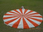 1952 Milit  28ft Org white C-9 Parachute W pilot Chute bridle Line harness links