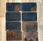 1950 Texas License Plate Collectors Set Of 8 Plates Pub Decor