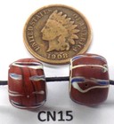 Set Of 2 Super Fancy Rare Old Venetian Trade Beads African  Cn15 Bin 37