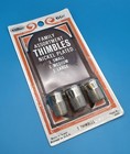 Vintage Penn 3 Assorted Thimbles Nickel Plated  Size Small  Medium And Large
