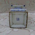 Chinese Blue And White Porcelain Qing Dynasty Pagoda Shaped Tea Jar Vase 19 5cm