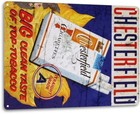 Chesterfield Smoke Tobacco Cigarette Retro Vintage Bar Wall Decor Metal Tin Sign