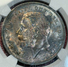 Dual Toning Ngc Ms63 1935 Great Britain English Crown Jubilee Silver Coin-dec255